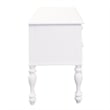 Pemberly Row Cottage Vanity Desk with Felt Lined Drawer in Oyster White