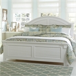 Pemberly Row Queen Panel Bed with Dresser Mirror and Nightstand in White