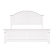 Pemberly Row Queen Panel Bed with Dresser Mirror and Nightstand in White