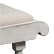 Pemberly Row Upholstered Dining Bench with Turned Legs in Antique Linen