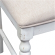 Pemberly Row 6 Piece Rectangular Dining Set with Bench in Antique Linen