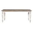 Pemberly Row 6 Piece Rectangular Dining Set with Bench in Antique Linen