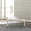 Pemberly Row 6 Piece Rectangular Dining Set with Bench in Antique Linen