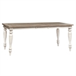Pemberly Row 6 Piece Rectangular Dining Set with Bench in Antique Linen