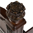 Pemberly Row King Poster Headboard with Scrolled Metal Accents in Cognac