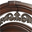 Pemberly Row King Poster Headboard with Scrolled Metal Accents in Cognac