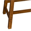 Pemberly Row 24 Inch Sawhorse Counter Stool with Contoured Seat in Tobacco