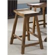 Pemberly Row 24 Inch Sawhorse Counter Stool with Contoured Seat in Tobacco
