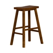 Pemberly Row 30 Inch Sawhorse Bar Stool with Contoured Seat in Tobacco
