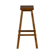 Pemberly Row 30 Inch Sawhorse Bar Stool with Contoured Seat in Tobacco
