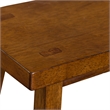 Pemberly Row 30 Inch Sawhorse Bar Stool with Contoured Seat in Tobacco