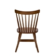 Pemberly Row Copenhagen Spindle Back Side Chair Set of 2 in Tobacco