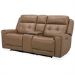 Pemberly Row Power Reclining Sofa Loveseat and Recliner Set in York Sand