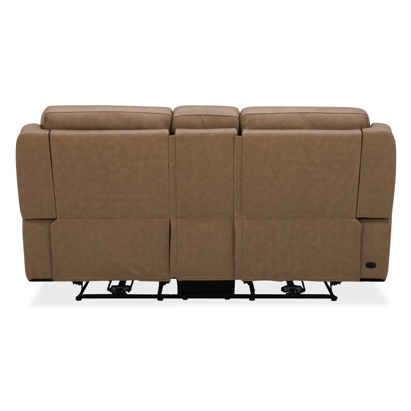 Pemberly Row Power Reclining Sofa Loveseat and Recliner Set in York Sand