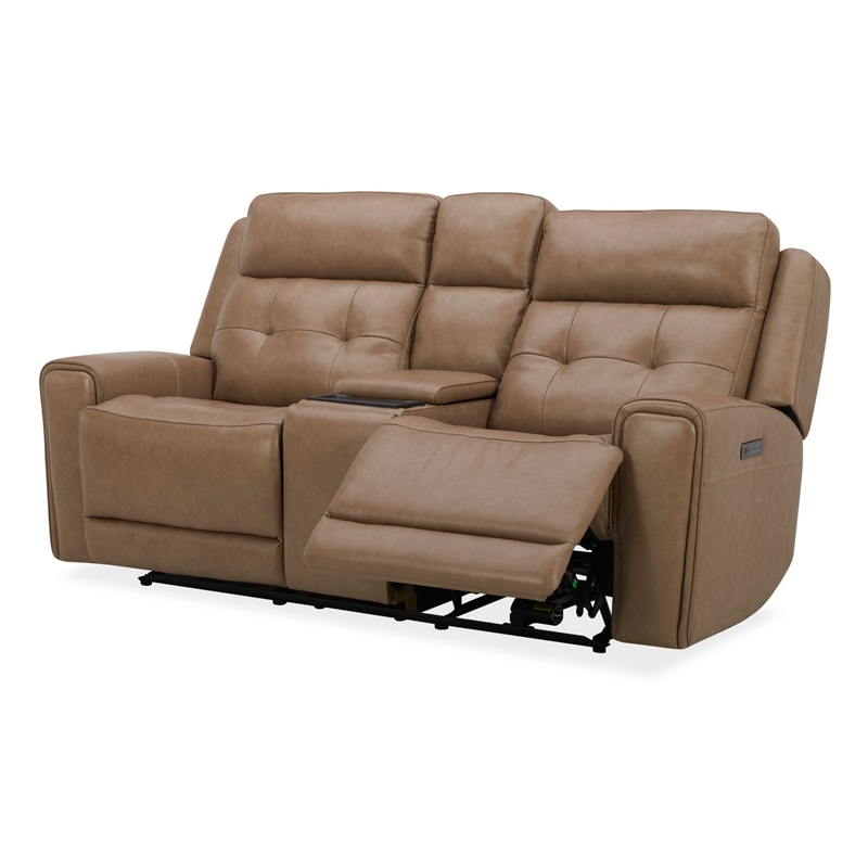 Pemberly Row Power Reclining Sofa Loveseat and Recliner Set in York Sand