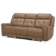 Pemberly Row Power Reclining Sofa Loveseat and Recliner Set in York Sand