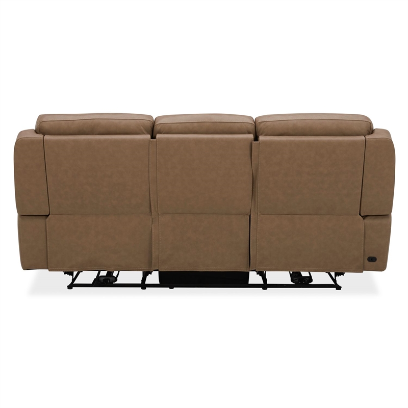 Pemberly Row Power Reclining Sofa Loveseat and Recliner Set in York Sand