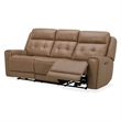 Pemberly Row Power Reclining Sofa Loveseat and Recliner Set in York Sand