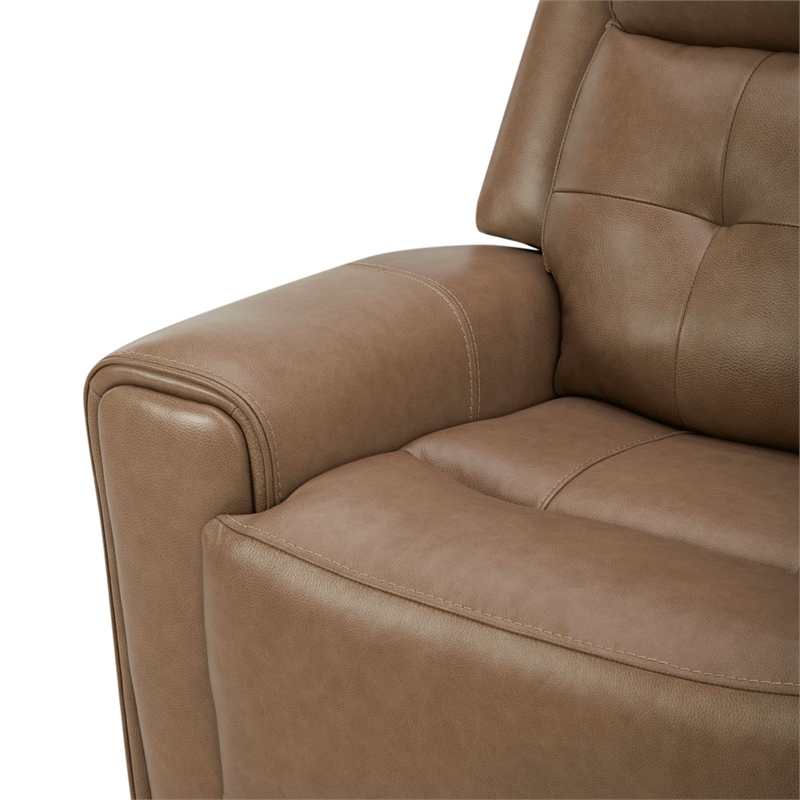 Pemberly Row Power Reclining Sofa Loveseat and Recliner Set in York Sand