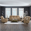 Pemberly Row Power Reclining Sofa Loveseat and Recliner Set in York Sand