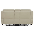 Pemberly Row Power Sofa Loveseat and Recliner Set in Baja Stone Leather