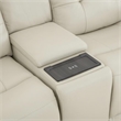 Pemberly Row Power Sofa Loveseat and Recliner Set in Baja Stone Leather
