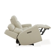 Pemberly Row Power Sofa Loveseat and Recliner Set in Baja Stone Leather