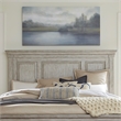 Pemberly Row Queen Panel Headboard with Crown Molding and Raised Panels in White