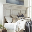 Pemberly Row Queen Panel Headboard with Crown Molding and Raised Panels in White