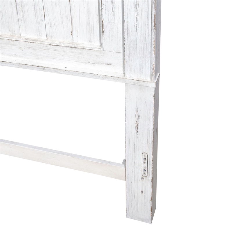 Pemberly Row King Mansion Headboard with Crown Molding in White