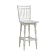 Pemberly Row Spindle Back Swivel Bar Stool with Saddle Seat Set of 2