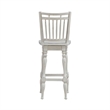 Pemberly Row Spindle Back Swivel Bar Stool with Saddle Seat Set of 2