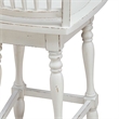 Pemberly Row Spindle Back Swivel Bar Stool with Saddle Seat Set of 2