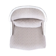 Pemberly Row Upholstered Accent Chair with Bolster Pillow in White