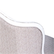 Pemberly Row Upholstered Accent Chair with Bolster Pillow in White