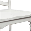 Pemberly Row Arched Ladder Back Side Chair with Saddle Seat Set of 2 in White