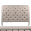Pemberly Row Queen Upholstered Sleigh Bed Headboard in White