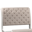 Pemberly Row Queen Upholstered Sleigh Bed Headboard in White
