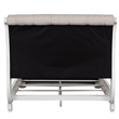 Pemberly Row Queen Upholstered Sleigh Bed Headboard in White