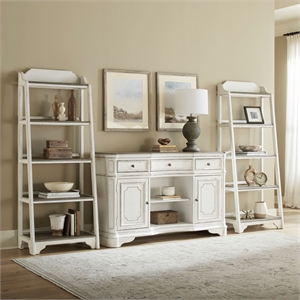 Pemberly Row 3 Piece Dining Room Server Set with Piers in White