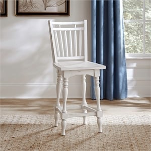 Pemberly Row Spindle Back Swivel Counter Height Chairs 2 Piece