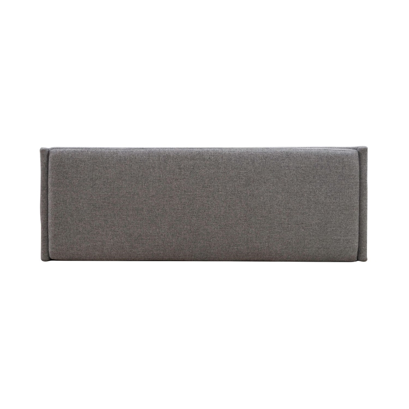 Pemberly Row Upholstered Dining Bench with Removable Cushion in Brown