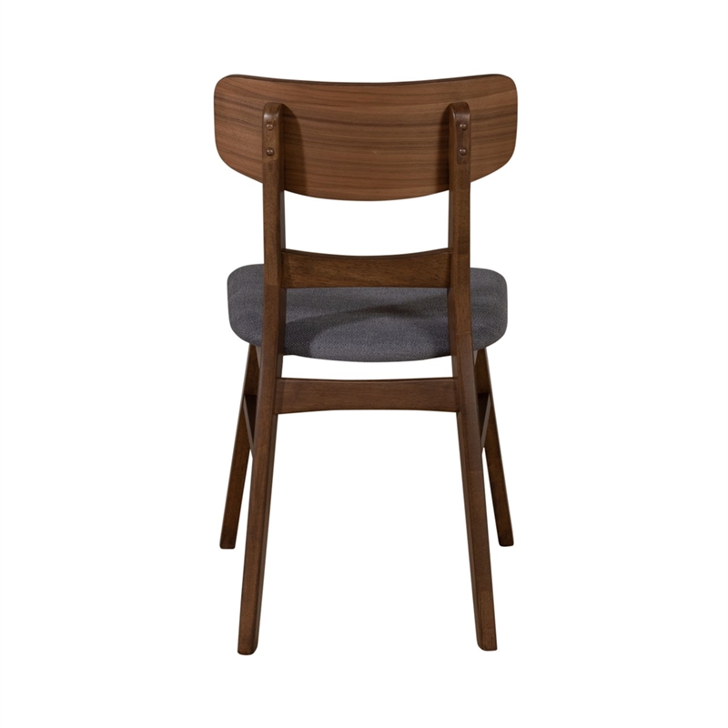 Pemberly Row Panel Back Side Chair with Splayed Legs Set of 2 in Grey