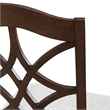 Pemberly Row Splat Back Side Chair with Chenille Seat Set of 2 in Cherry