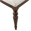 Pemberly Row Splat Back Side Chair with Chenille Seat Set of 2 in Cherry