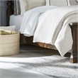 Pemberly Row California King Poster Bed with Dresser Mirror Nightstand in Cherry