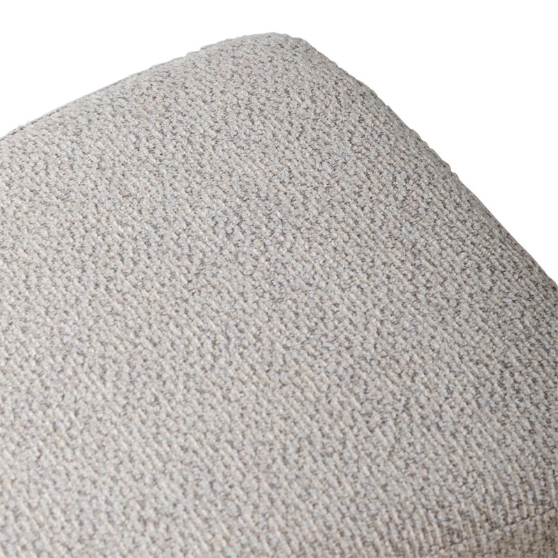 Pemberly Row Upholstered Ottomans with Casters Set of 2 in Brown