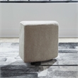 Pemberly Row Upholstered Ottomans with Casters Set of 2 in Brown