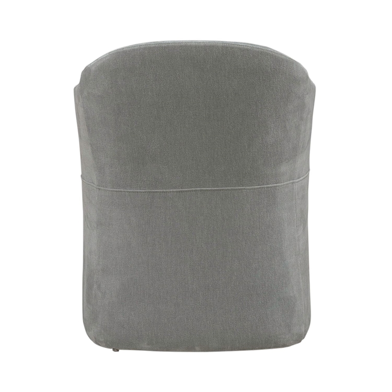 Pemberly Row Squared Arm Dining Chairs with Casters Set of 4 in Sapphire