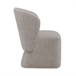 Pemberly Row Rounded Arm Dining Chairs with Casters Set of 4 in Truffle